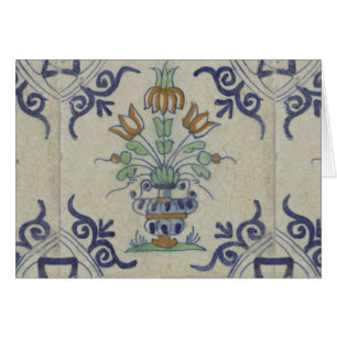 Carrelage Delft Antique Pot de Fleur Céramique