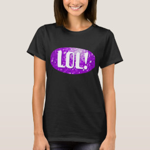 Carrelage Disco violet 'LOL!' t-shirt noir