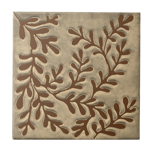 Carrelage en céramique, marron et brun carreaux de (Devant)
