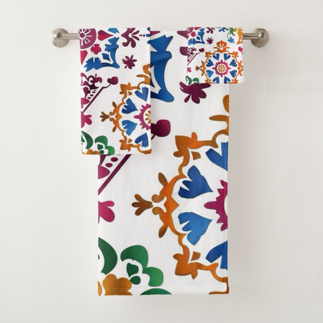 Carrelage en étoile coloré mexicain (En situation)