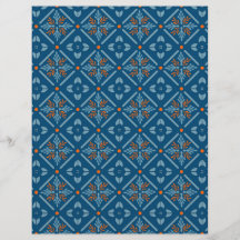 Carrelage espagnol Chypre avec papeterie orange