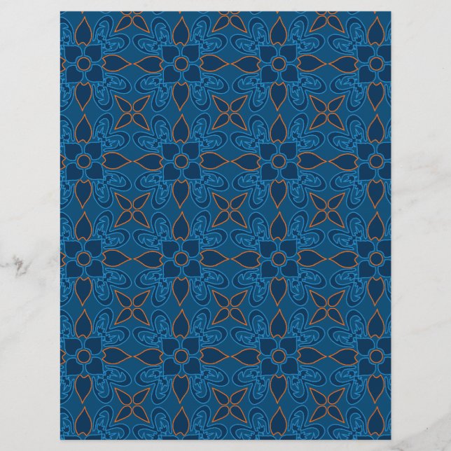 Carrelage espagnol Macédoine avec papeterie orange (Devant)