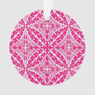 Carrelage marocain - rose fuchsia et blanc