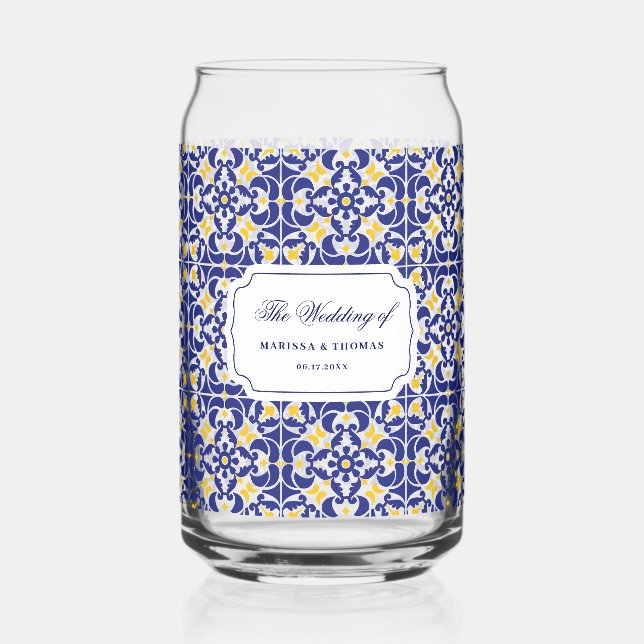Carrelage méditerranéen Bleu & Jaune Mariage Cadea (Recto)