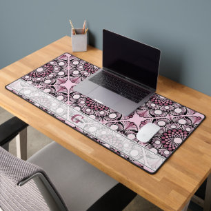 Carrelage monogramme Rose de cerise en fleurs Mand