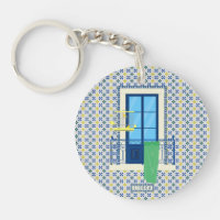 Carrelage portugais et balcon de fenêtre avec oise