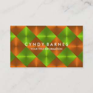 Carrelage vert et orange Carte de visite