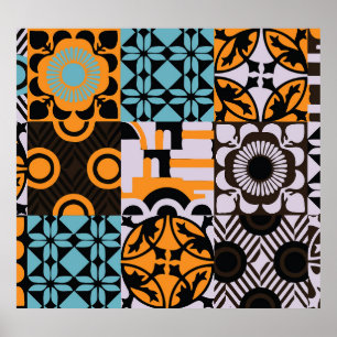 Carrelage vintage : détails de décoration complexe