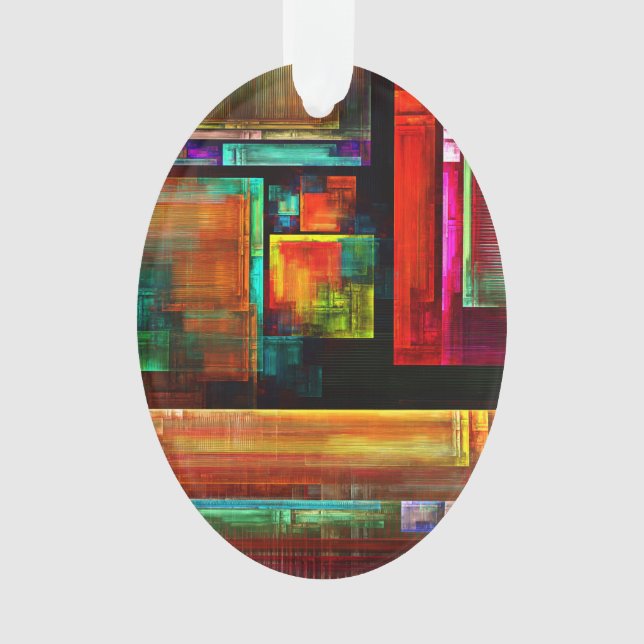 Carrés colorés Motif d'art Abstrait moderne #04 (devant)