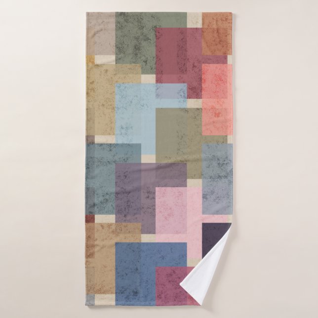 Carrés modernes du milieu du siècle (Serviette de bain)