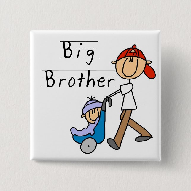 Carriage Big Brother Tshirts and Gifts 2 Inch Square Button (Front)