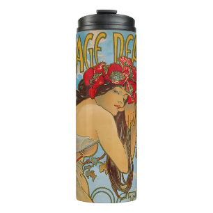 Carriage Dealers by Alphonse Mucha (1902) Thermal Tumbler