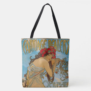 Carriage Dealers by Alphonse Mucha (1902) Tote Bag