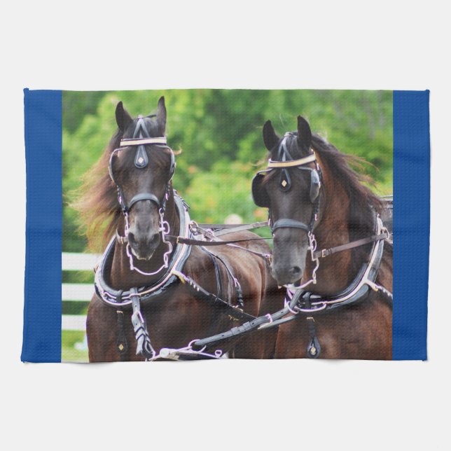 carriage driving kitchen towel (Horizontal)