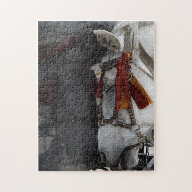 Carriage Horse Jigsaw Puzzle (Vertical)
