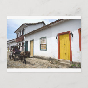Carriage Ride On A Parati Street, Brazil Postcard