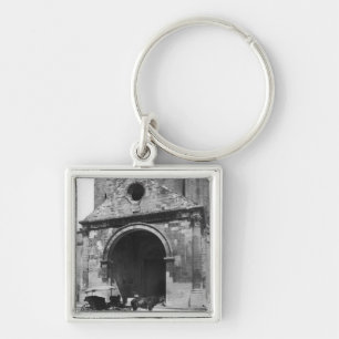 Carriage Waiting before porch of cathedral Keychain