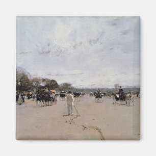 Carriages on the Champs Elysees Magnet