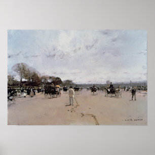 Carriages on the Champs Elysees Poster