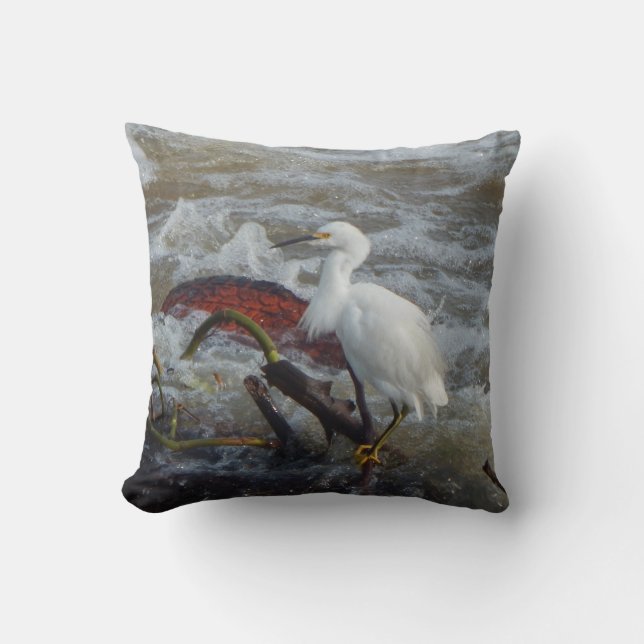 CARRIBEAN BIRD THROW PILLOW (Front)
