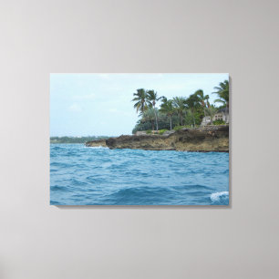CARRIBEAN ISLAND #1 ON CANVAS 20 "x 16" Print
