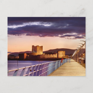 Carrickfergus At Night Postcard