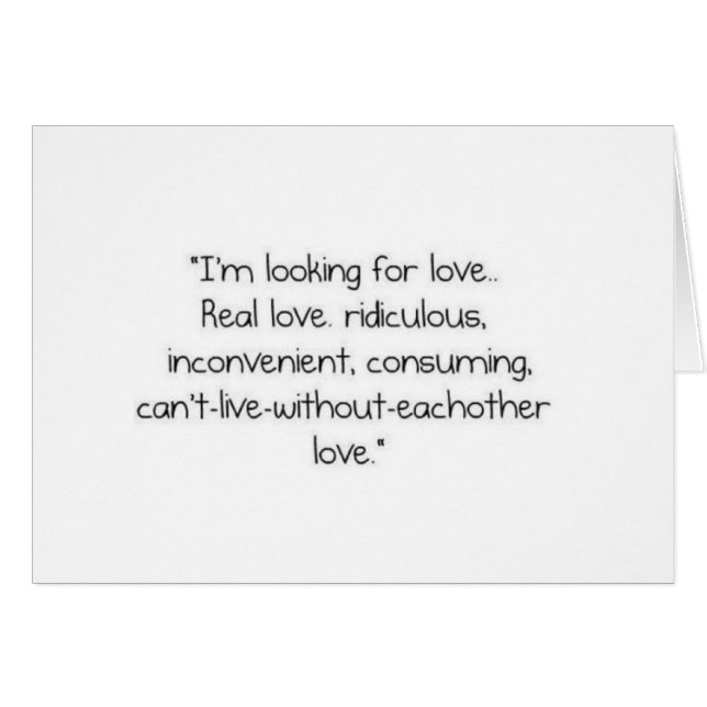 Carrie Bradshaw: "I'm looking for love" (Front Horizontal)