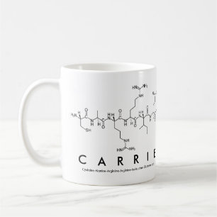 Carrie peptide name mug