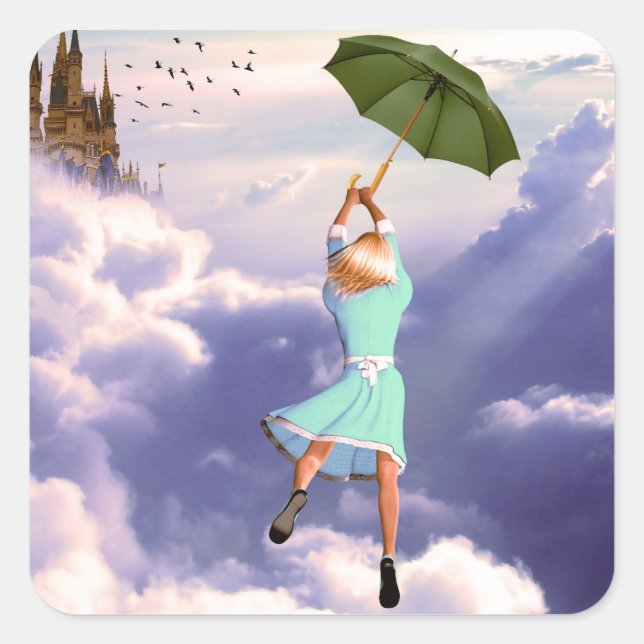 Carried by the Wind Square Sticker (Front)
