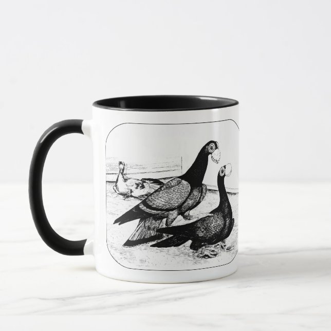 Carrier Pigeons Loft Scene 1980 Mug (Left)