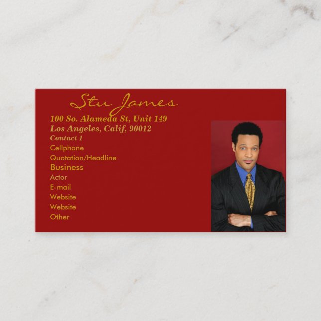 Carrière/Talent/Agent_ Carte de visite (Devant)