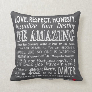 Carrie's Wall of Inspirational Dance Quotes Pillow