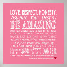 Carrie's Wall of Inspirational Dance Quotes- Pink