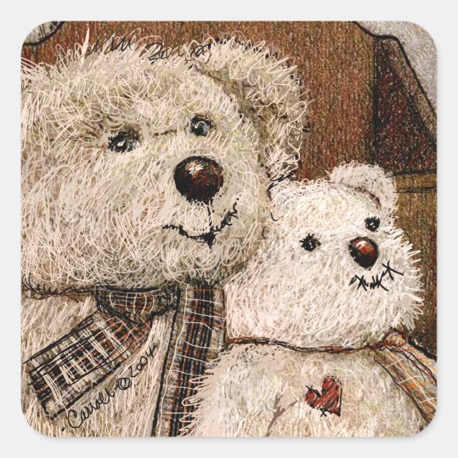 Carroll Teddy Bear Stickers (Front)