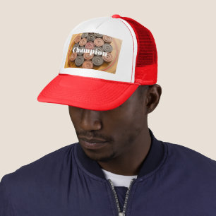 Carrom Board Champion Image Printed Winner-Cap Trucker Hat