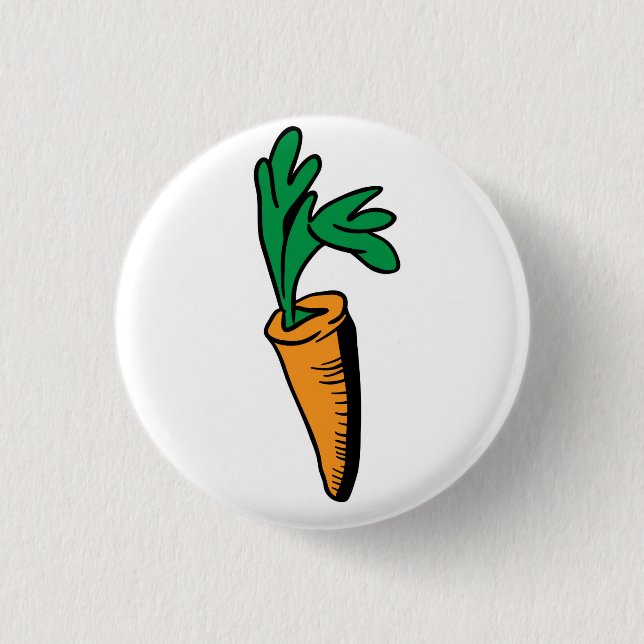 carrot 1 inch round button (Front)