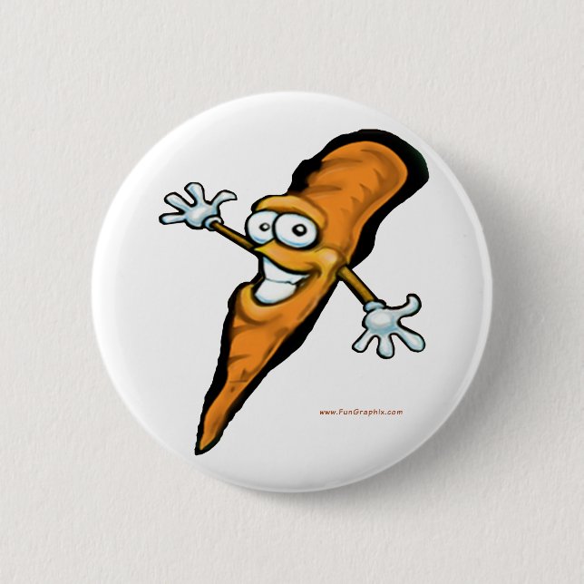 Carrot 2 Inch Round Button (Front)