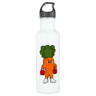 Carrot as Boxer with Boxing gloves 710 Ml Water Bottle