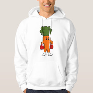 Carrot as Boxer with Boxing gloves Hoodie
