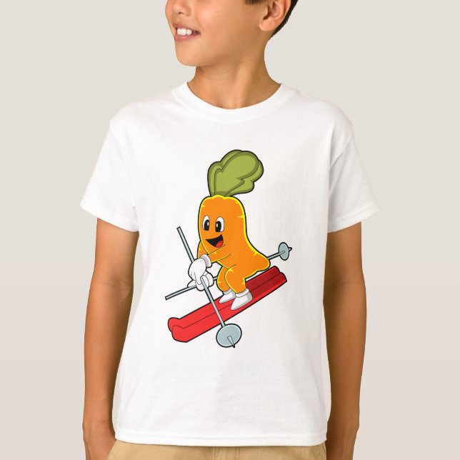 Carrot as Skier with Ski T-Shirt (Front)