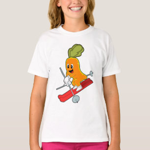 Carrot as Skier with Ski T-Shirt