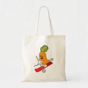 Carrot as Skier with Ski Tote Bag