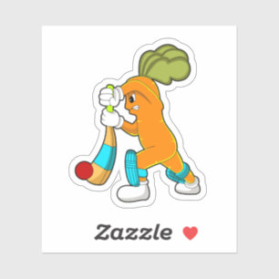 Carrot at Cricket with Cricket bat