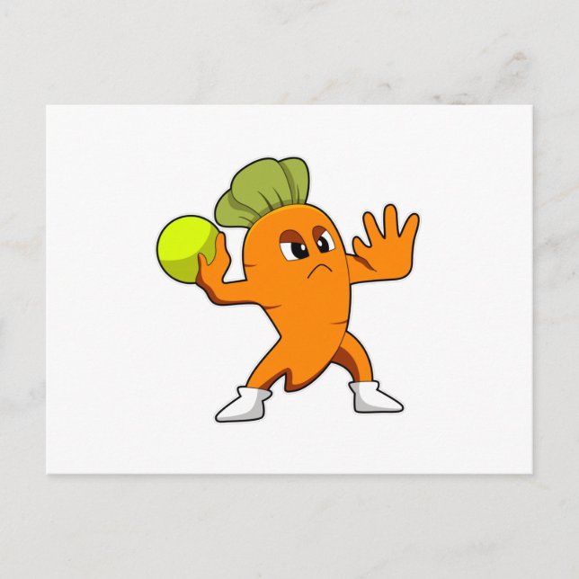 Carrot at Handball player with Handball Postcard (Front)