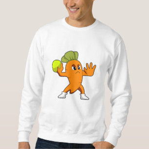 Carrot at Handball player with Handball Sweatshirt