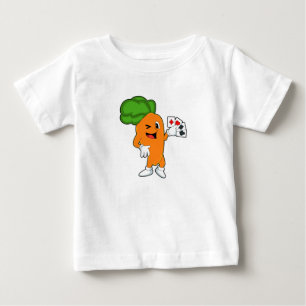 Carrot at Poker with Poker cards Baby T-Shirt