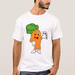 Carrot at Poker with Poker cards T-Shirt