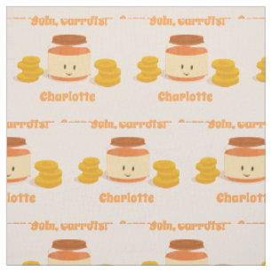 Carrot Baby Food Character  Tissu