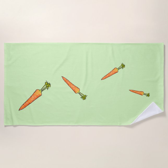 Carrot Beach Towel (Front)