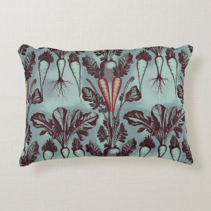 Carrot Beet Radish Parsnip Root System Botanical Accent Pillow